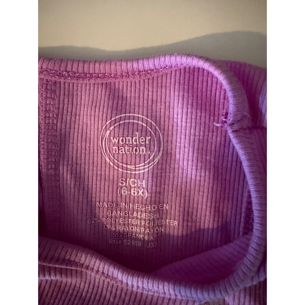 Wonder Nation Girls Purple No Prob-Llama Ribbed Tank Top Size Small 6-6X
